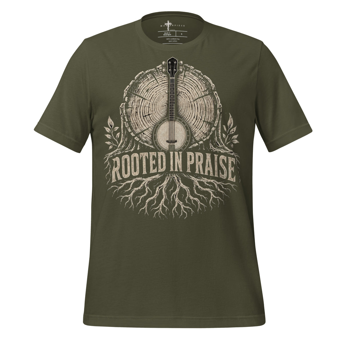 Rooted in Praise Banjo - Green - MasterPiece Shirts