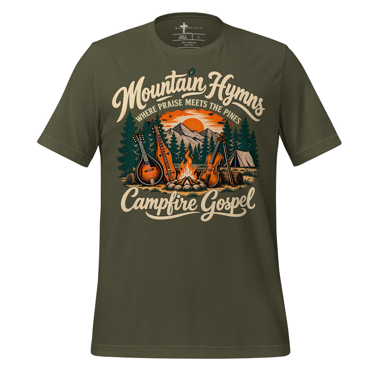 Mountain Hymns Gospel - Green - MasterPiece Shirts