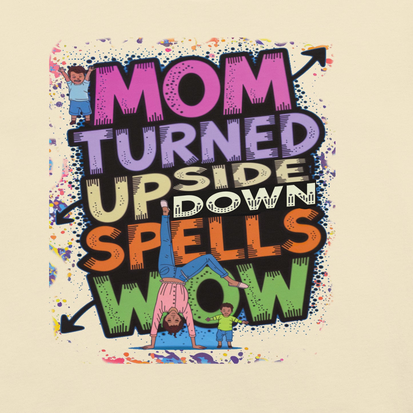 Mom Turned Upside Down Spells WOW  Christian Bible Verse T-Shirt