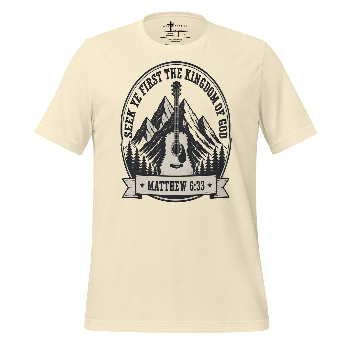 Seek Ye First Guitar - Natural - MasterPiece Shirts