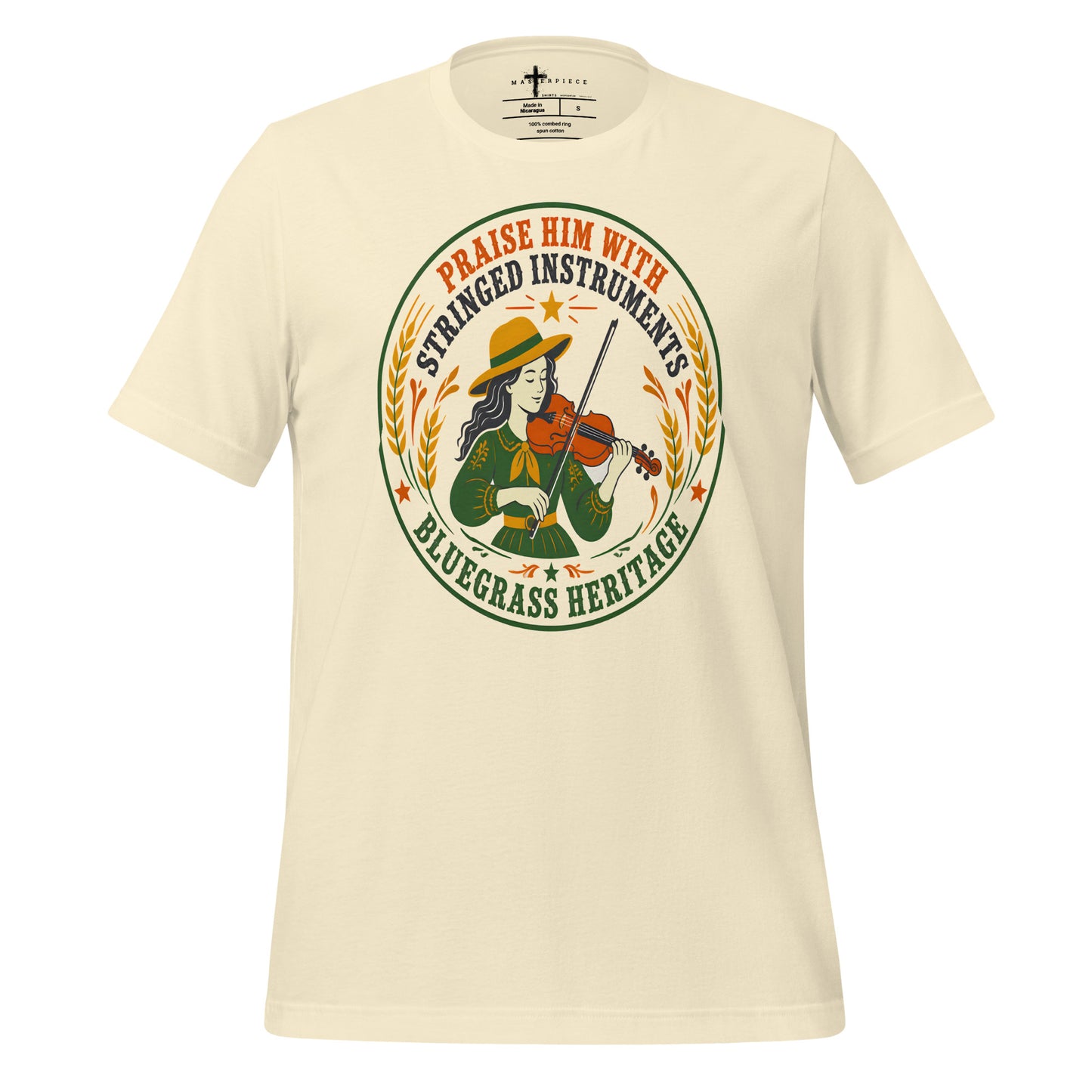 Praise Him With Stringed Instruments Violin - Natural - MasterPiece Shirts