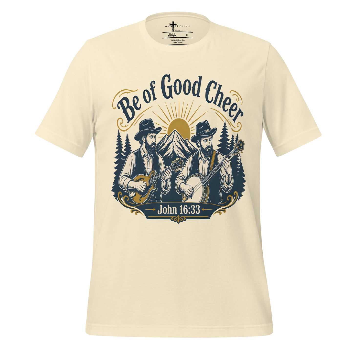 Be of Good Cheer Banjo Mandolin - Natural - MasterPiece Shirts