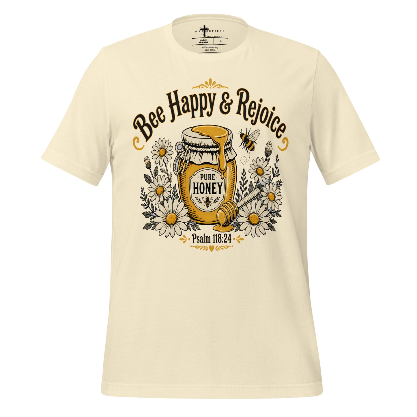 Bee Happy and Rejoice - Natural - MasterPiece Shirts