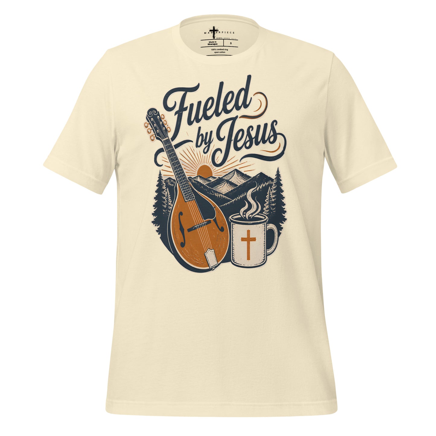 Fueled by Jesus and Coffee Mandolin - Natural - MasterPiece Shirts