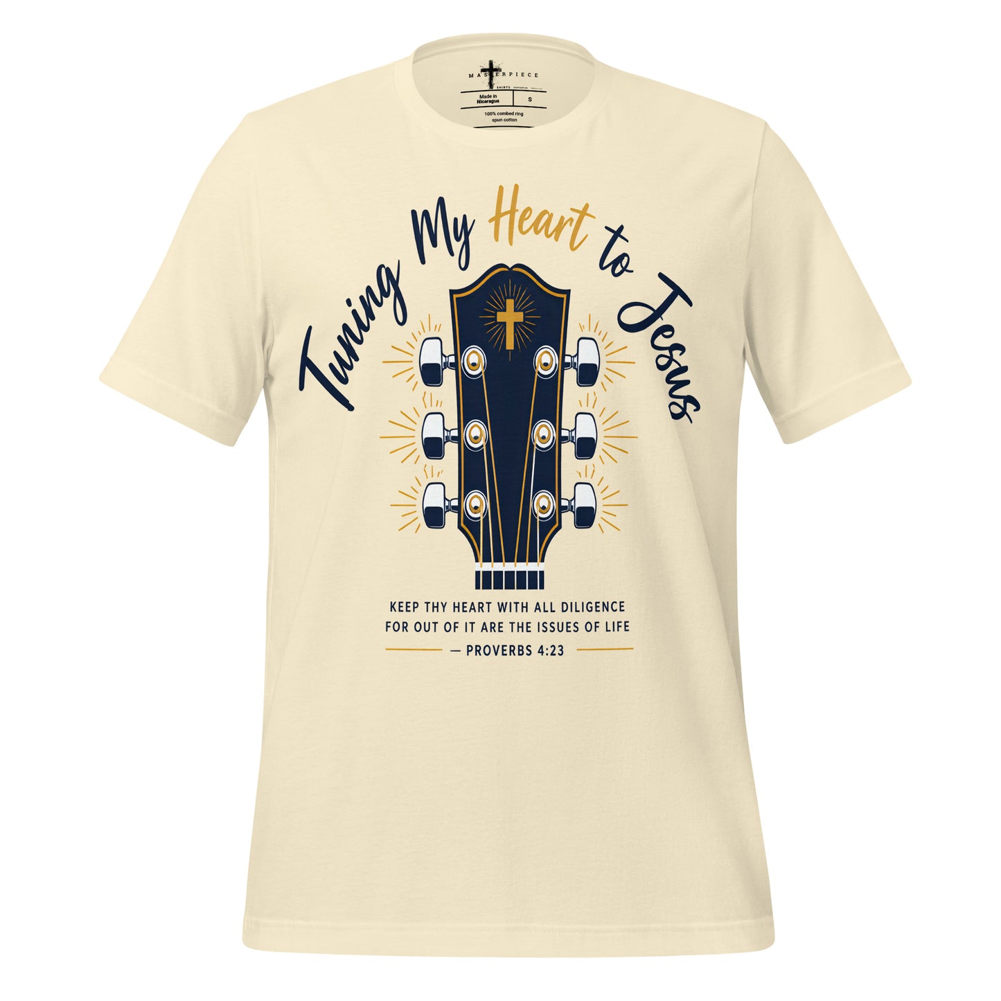 Tune my Heart Guitar Headstock - Natural - MasterPiece Shirts
