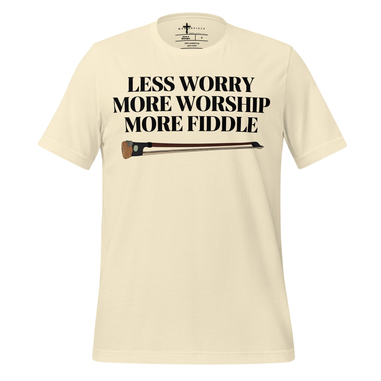 Less Worry More Fiddle - Natural - MasterPiece Shirts