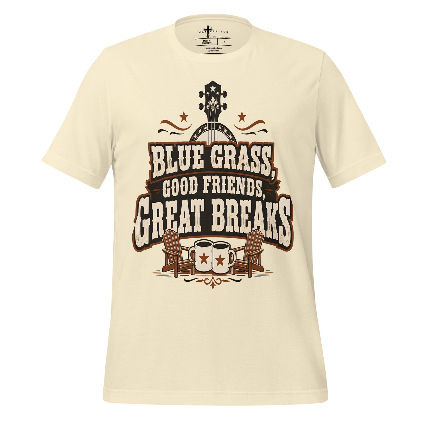 BlueGrass Friends Banjo - Natural - MasterPiece Shirts