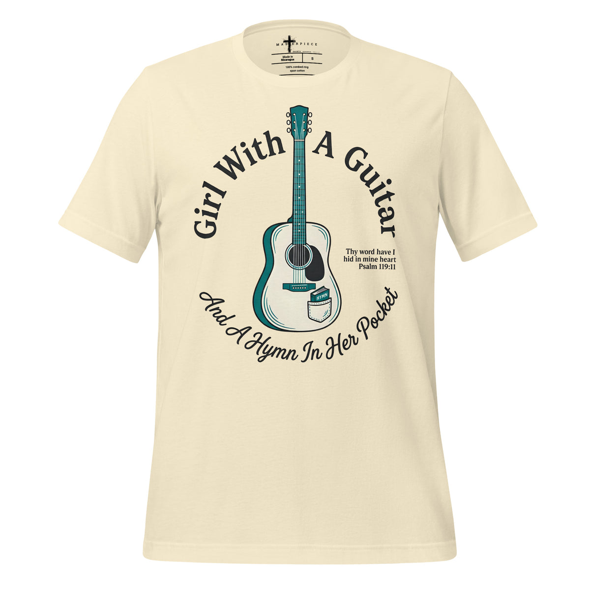 Girl Guitar and Hymns - Natural - MasterPiece Shirts