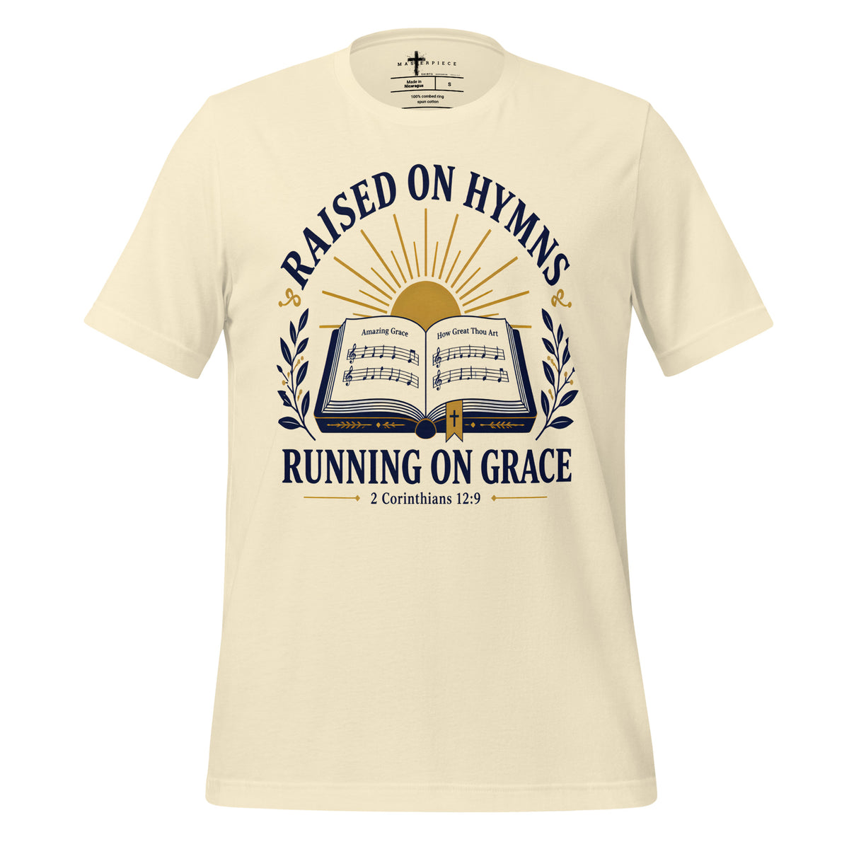 Raised on Hymns Grace - Natural - MasterPiece Shirts