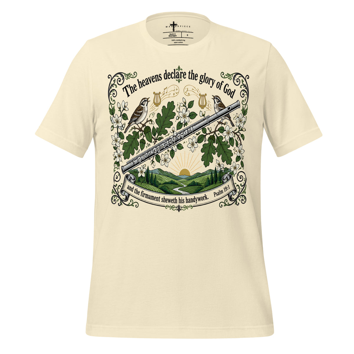 Heavens Declare Flute Harp - Natural - MasterPiece Shirts
