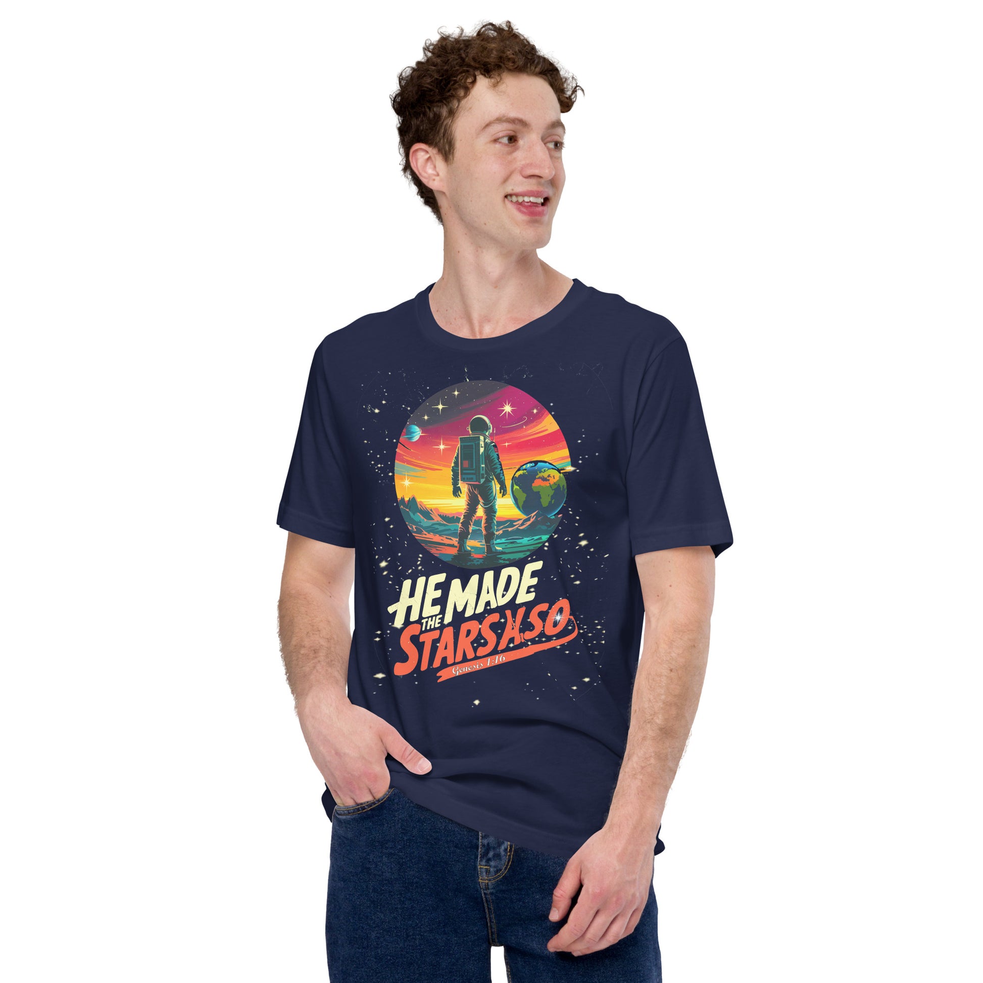 He Made The Stars Also  Christian Bible Verse T-Shirt