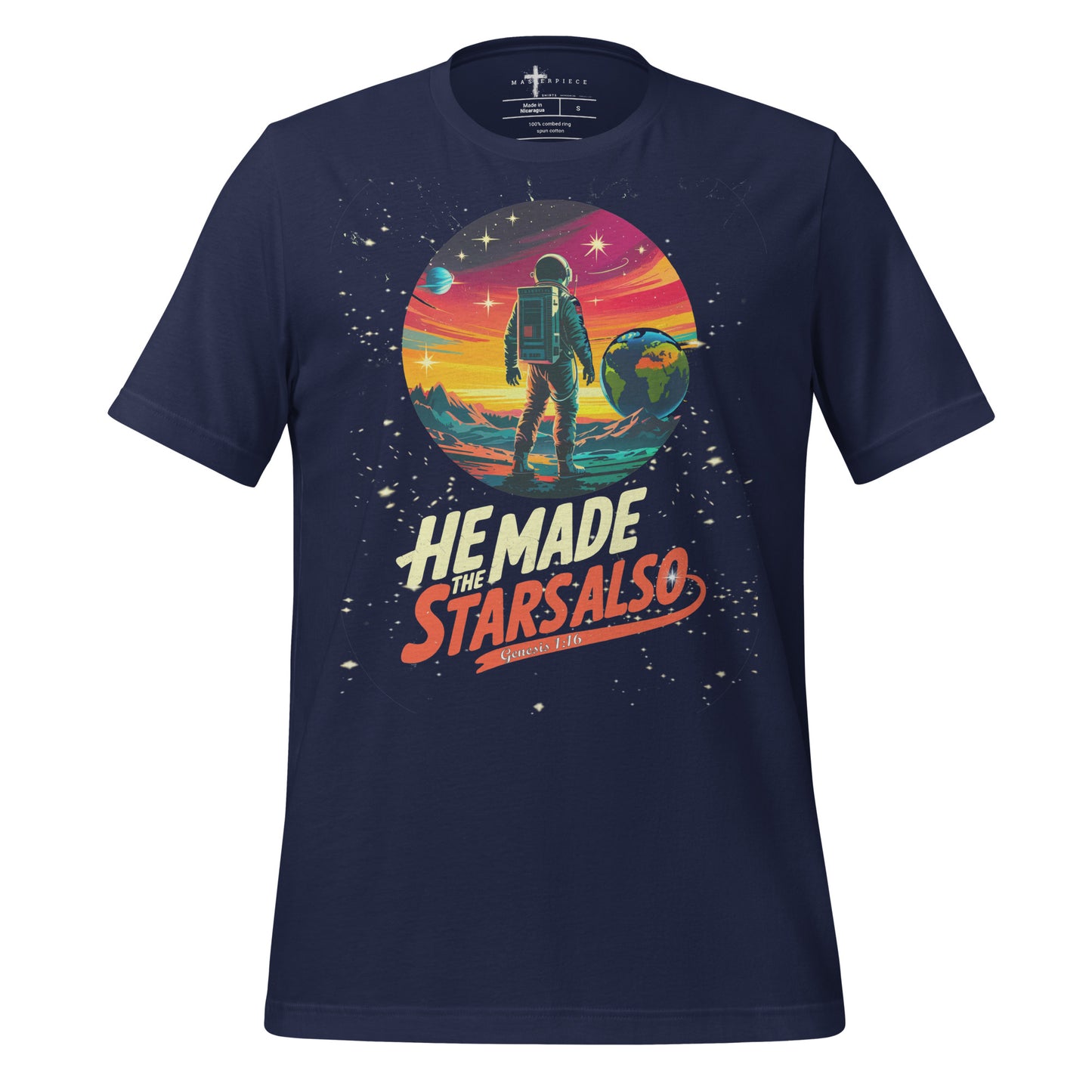 He Made The Stars Also  Christian Bible Verse T-Shirt