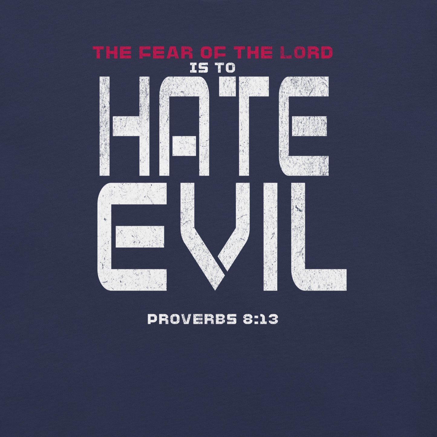 Fear The Lord HATE EVIL Shirt  Christian Bible Verse T-Shirt
