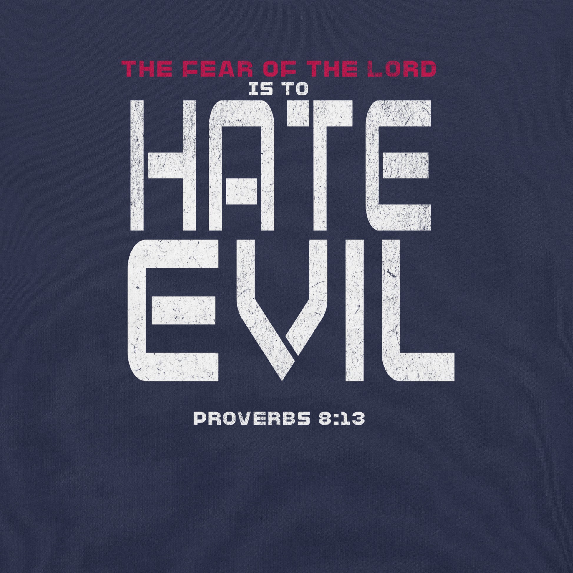 Fear The Lord HATE EVIL Shirt  Christian Bible Verse T-Shirt