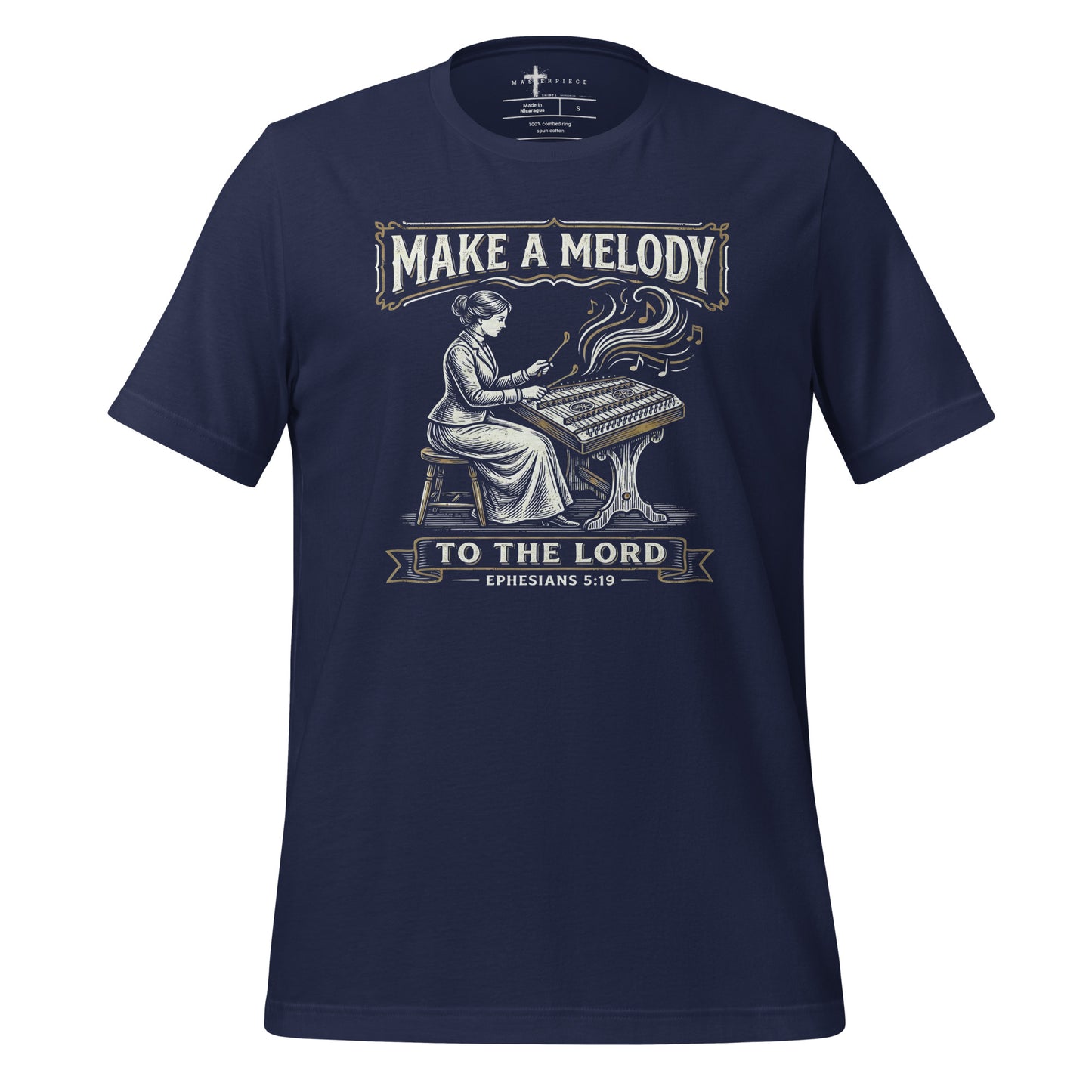  make a melody to the lord Premium Christian T-Shirt hammered dulcimer Ephesians 5:19