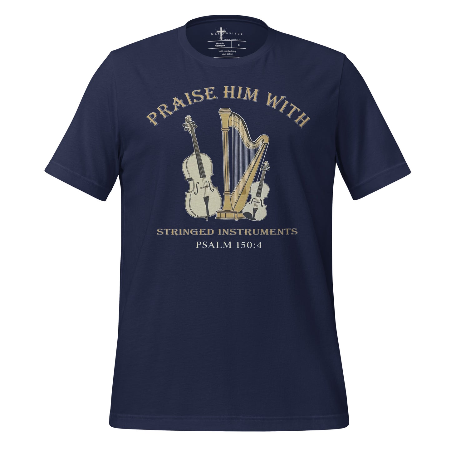 orchestral worship and praise. Perfect faith apparel for violinists, cellists, harpists, orchestra members Psalm 150:4