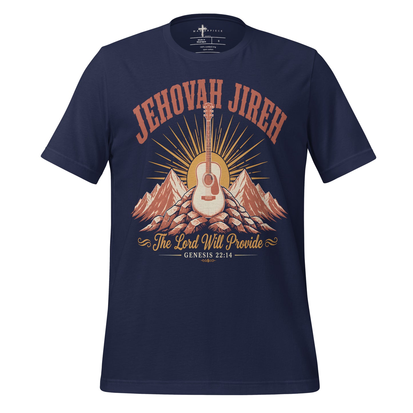 Jehovah Jireh Guiitar - Navy - MasterPiece Shirts