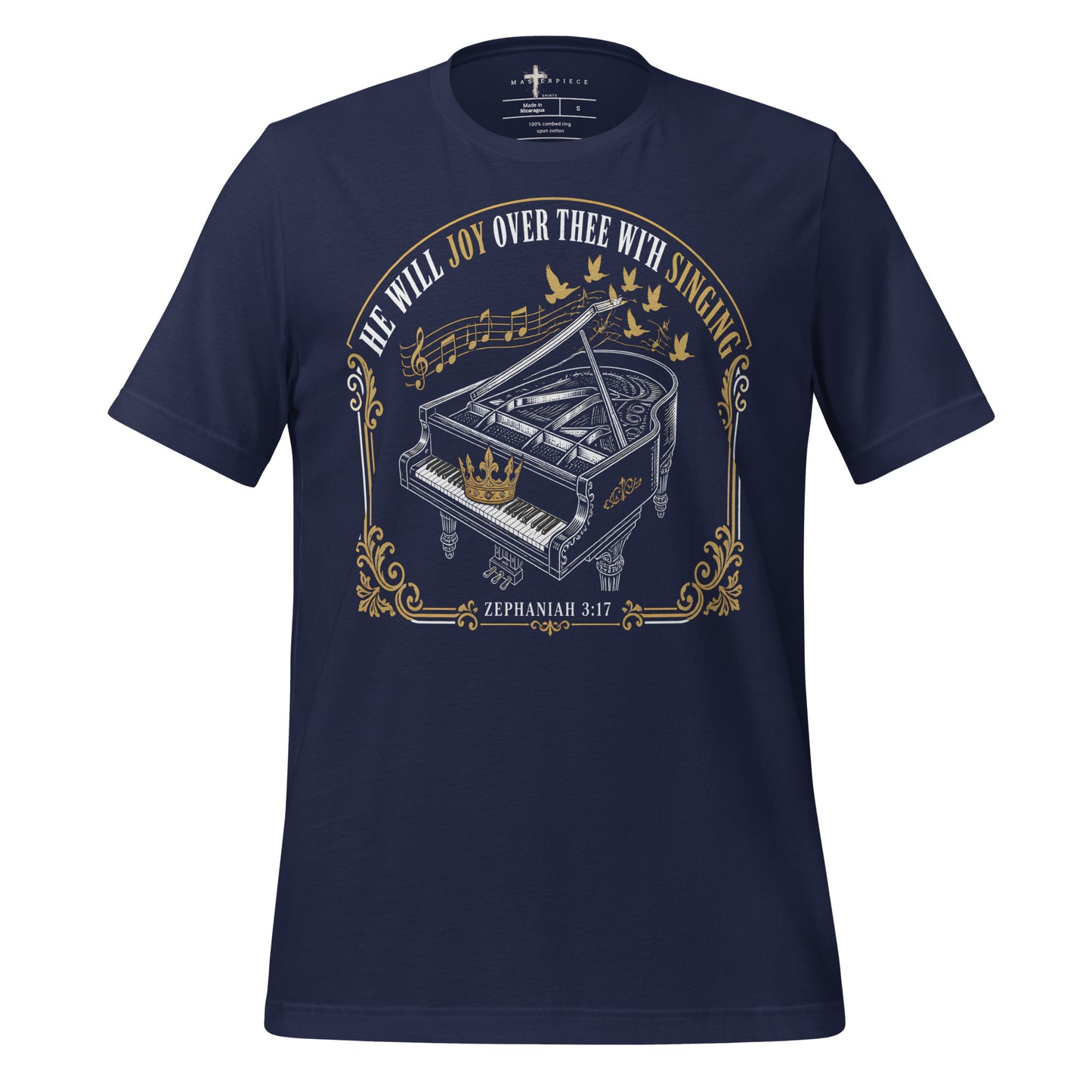 Joy with Singing Piano - Navy - MasterPiece Shirts