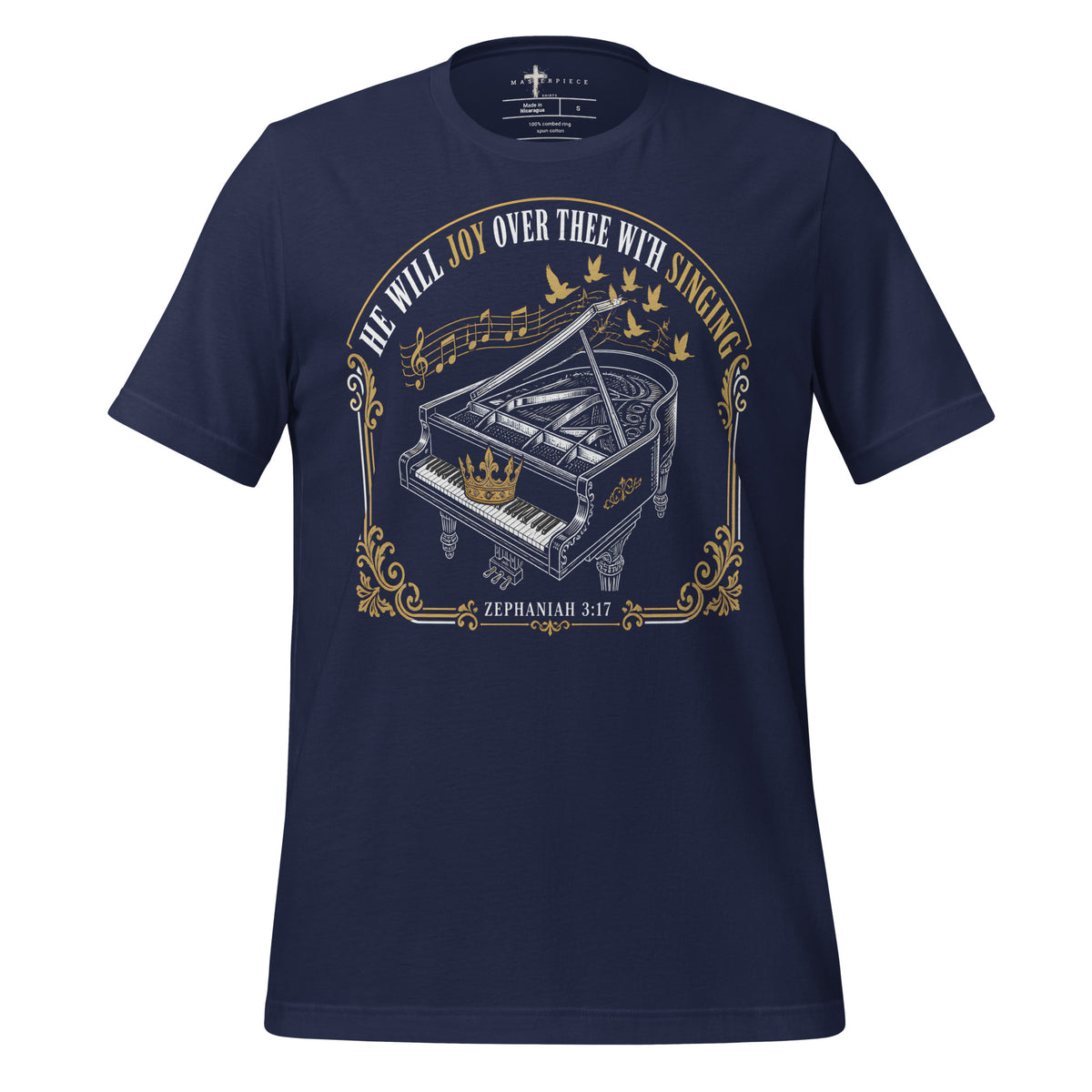 Joy with Singing Piano - Navy - MasterPiece Shirts