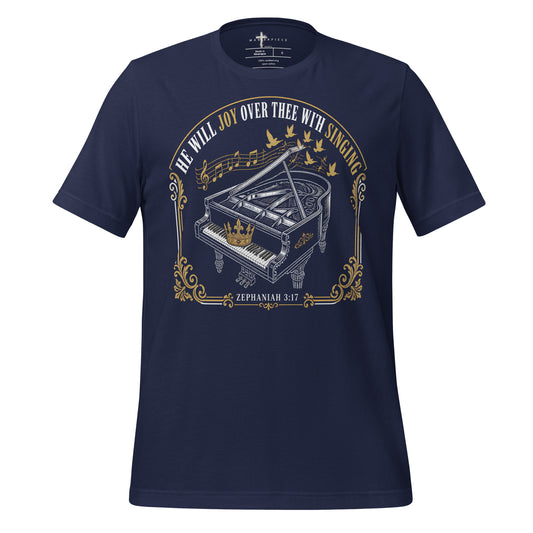 Joy with Singing Piano - Navy - MasterPiece Shirts