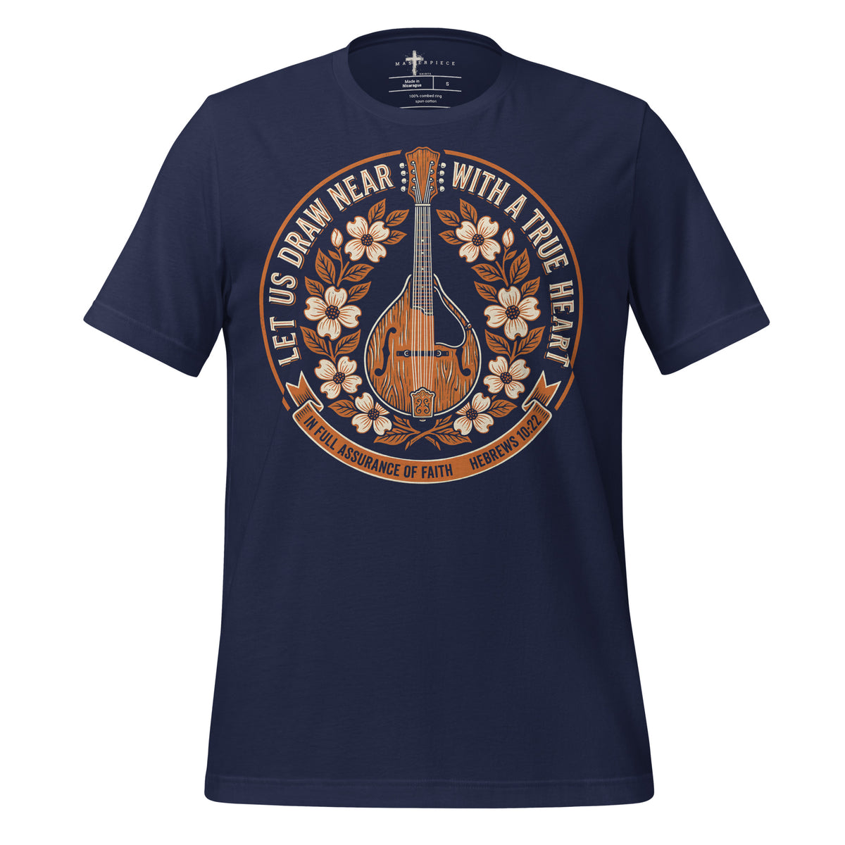 Draw Near Mandolin - Navy - MasterPiece Shirts