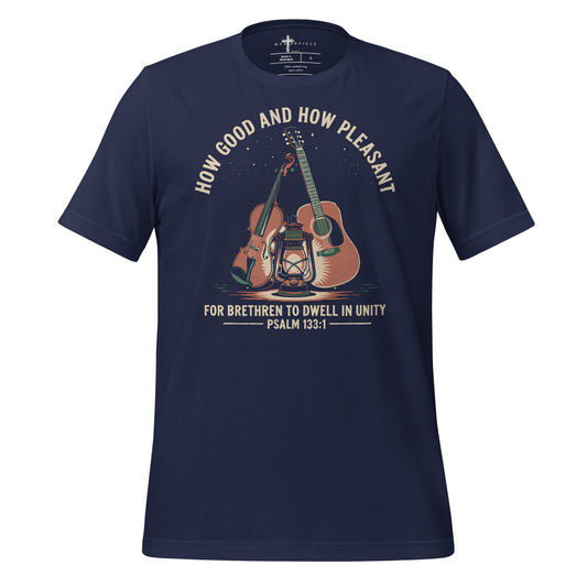 Brethren Guitar Fiddle Violin - Navy - MasterPiece Shirts