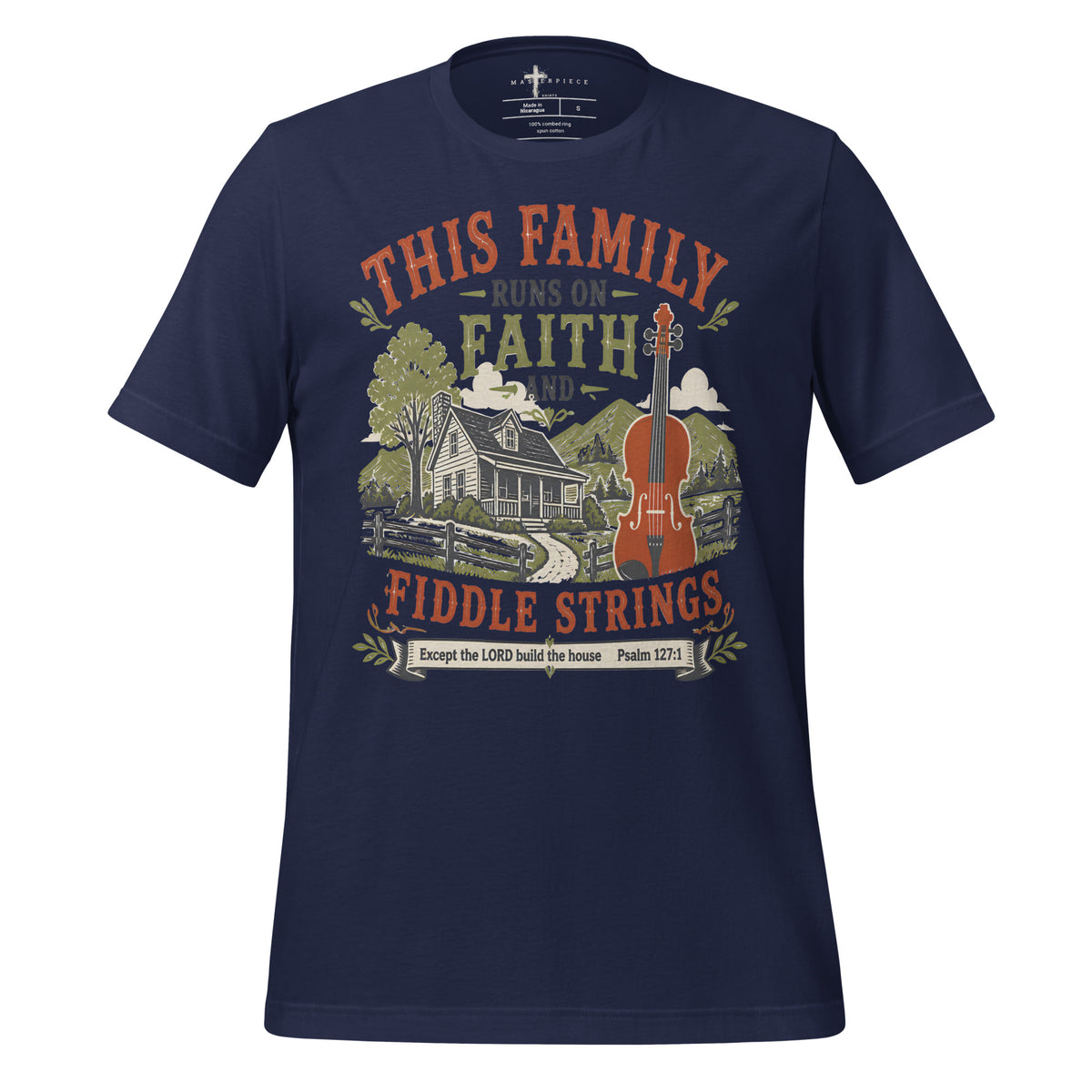 Faith Family Fiddle - Navy - MasterPiece Shirts