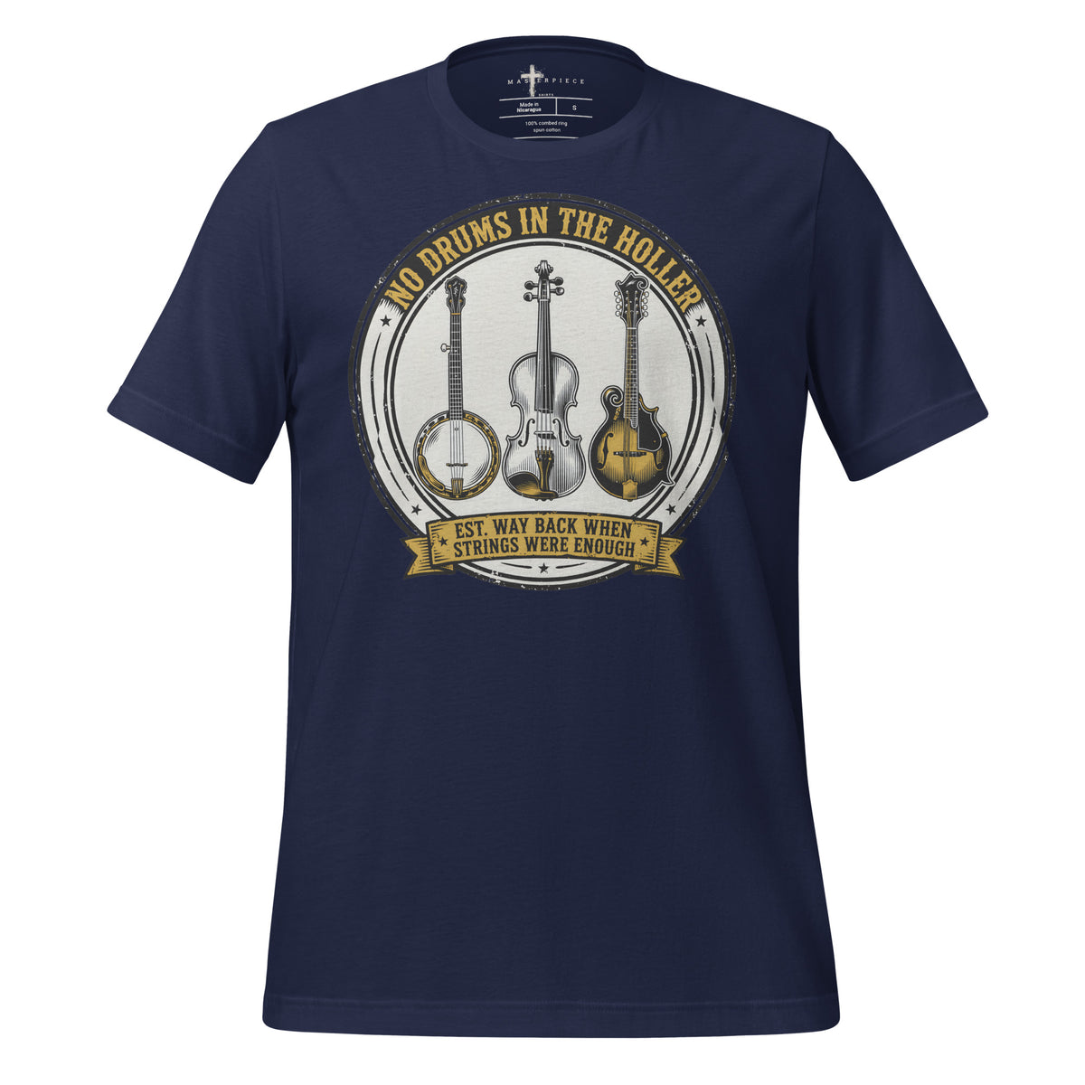 No Drums Since Way Back - Navy - MasterPiece Shirts