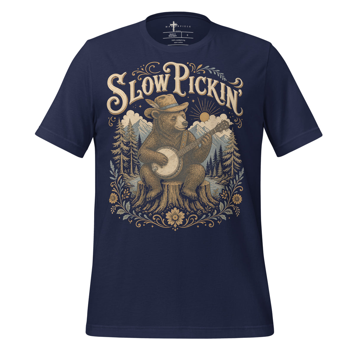 Slow Pickin Bear - Navy - MasterPiece Shirts