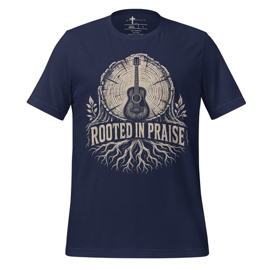 Rooted in Praise Guitar - Navy - MasterPiece Shirts
