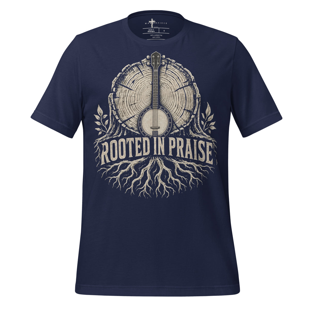 Rooted in Praise Banjo - Navy - MasterPiece Shirts