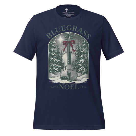 Bluegrass Noel Fiddle/Violin - Navy - MasterPiece Shirts
