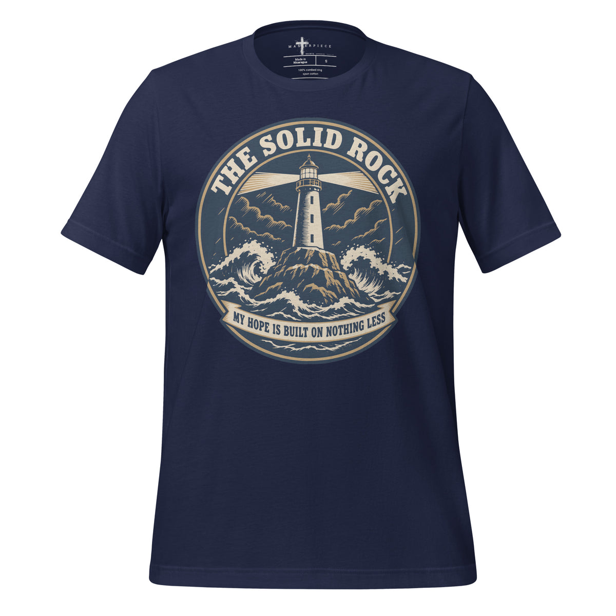 Solid Rock Lighthouse - Navy - MasterPiece Shirts