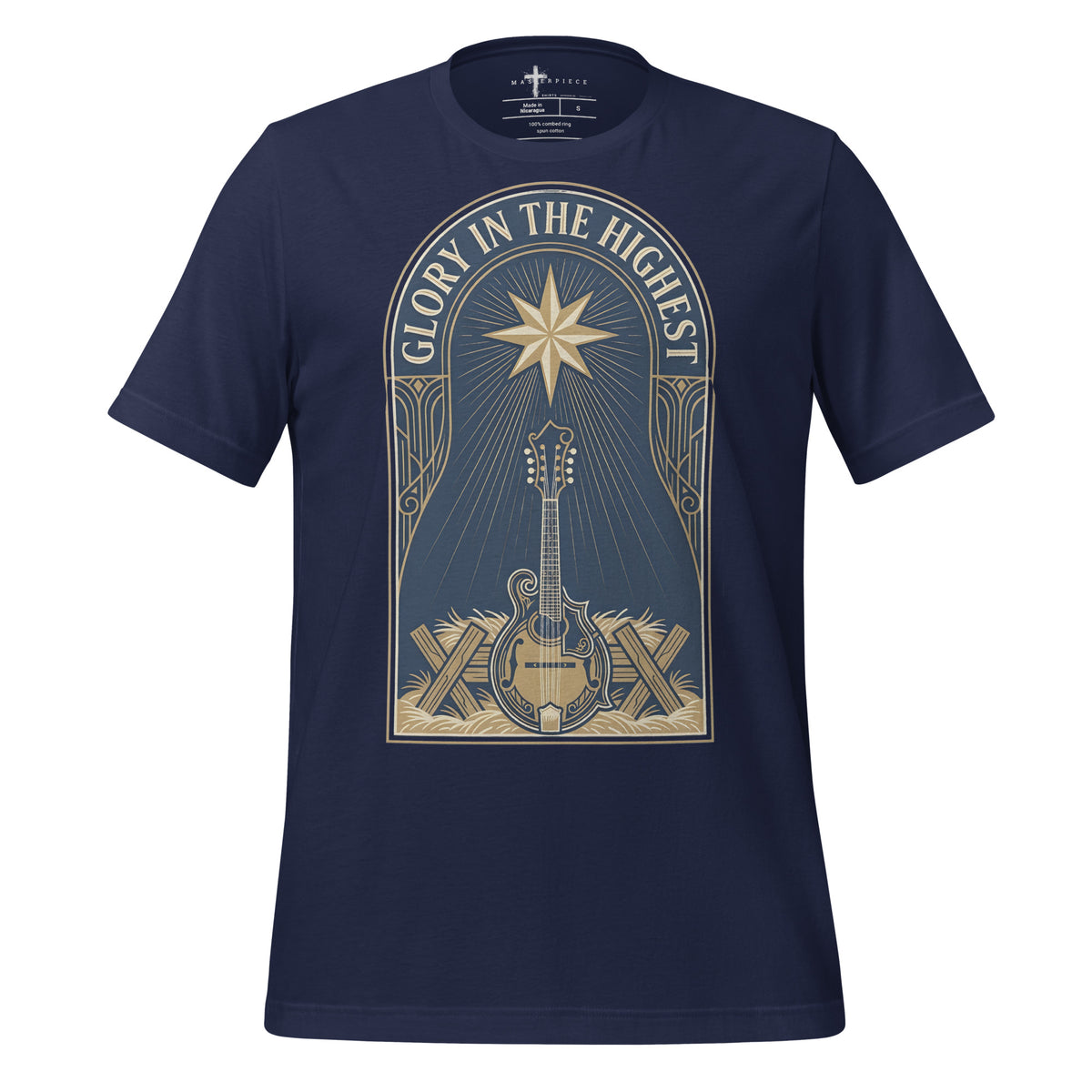 Glory in the Highest Mandolin - Navy - MasterPiece Shirts