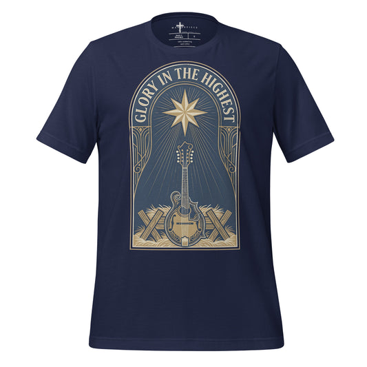 Glory in the Highest Mandolin - Navy - MasterPiece Shirts