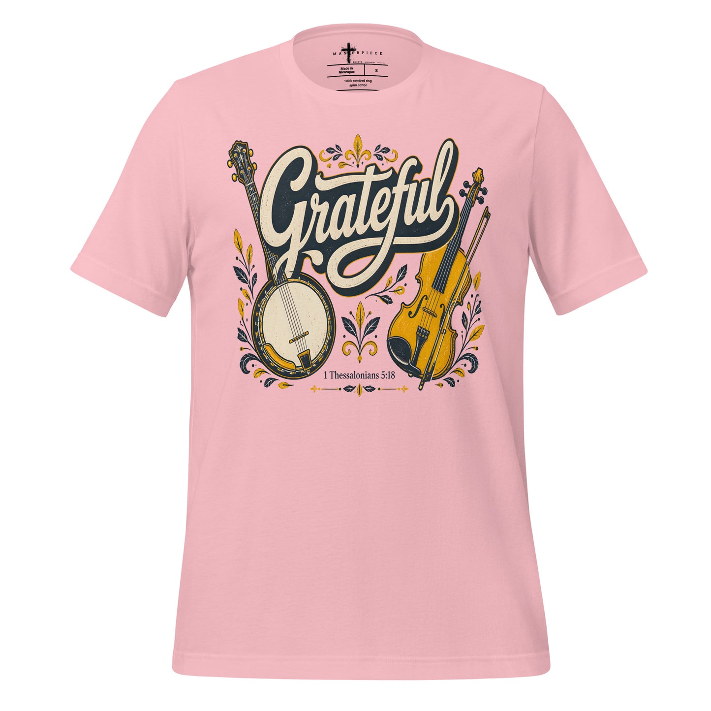 Grateful Banjo Violin - Pink - MasterPiece Shirts