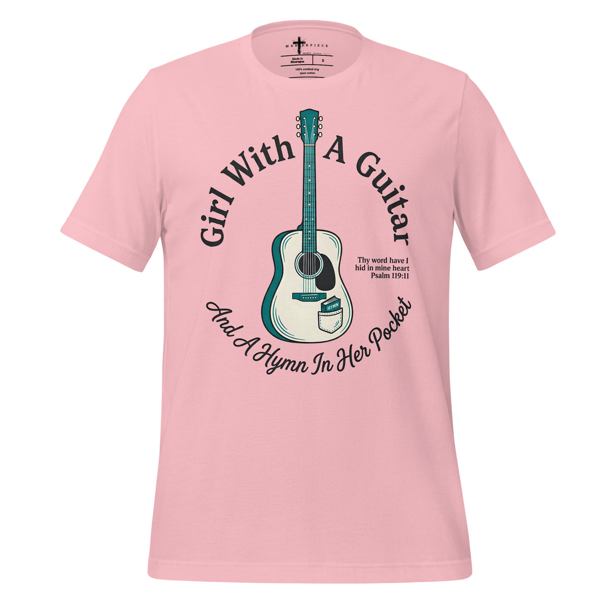 Girl Guitar and Hymns - Pink - MasterPiece Shirts