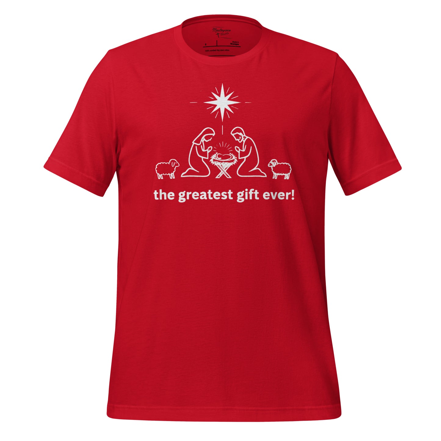 the greatest gift ever christmas christian t-shirt