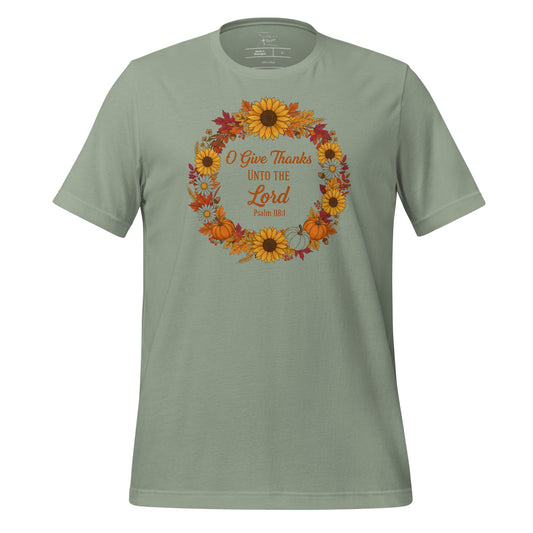  Oh Give thanks unto the Lord Christian T-shirt 