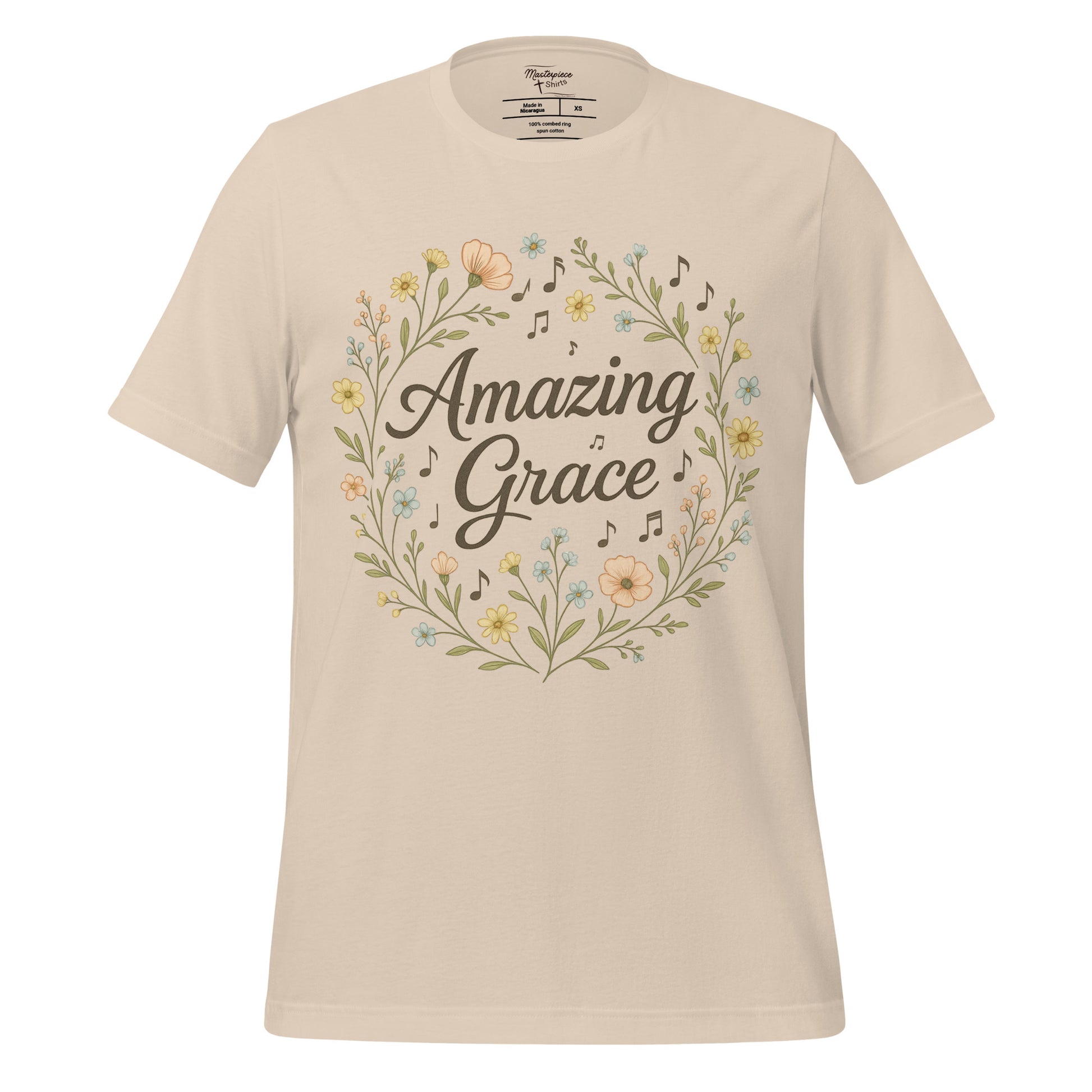 Amazing Grace Christian Hymn T-Shirt cream