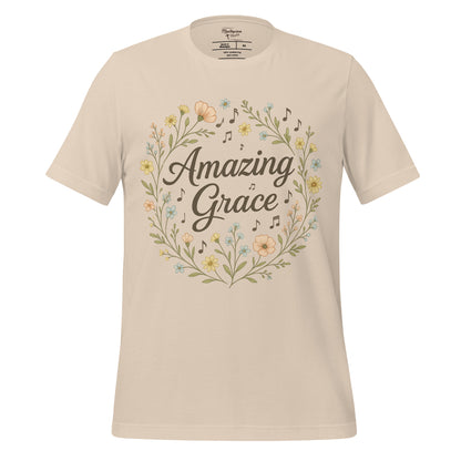 Amazing Grace Christian Hymn T-Shirt cream