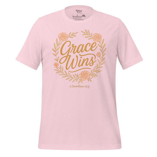  Grace Wins Christian  Ladies T-shirt  