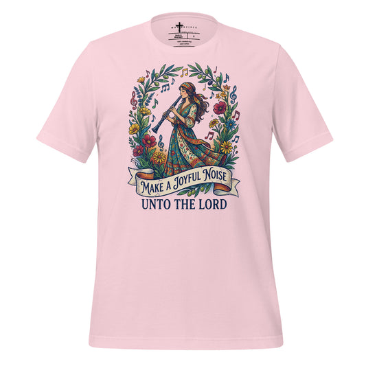 Make a Joyful Noise unto the Lord Christian T-shirt celebrating clarinet players
