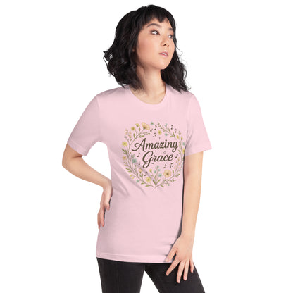 Amazing Grace Christian Hymn T-Shirt  pnk
