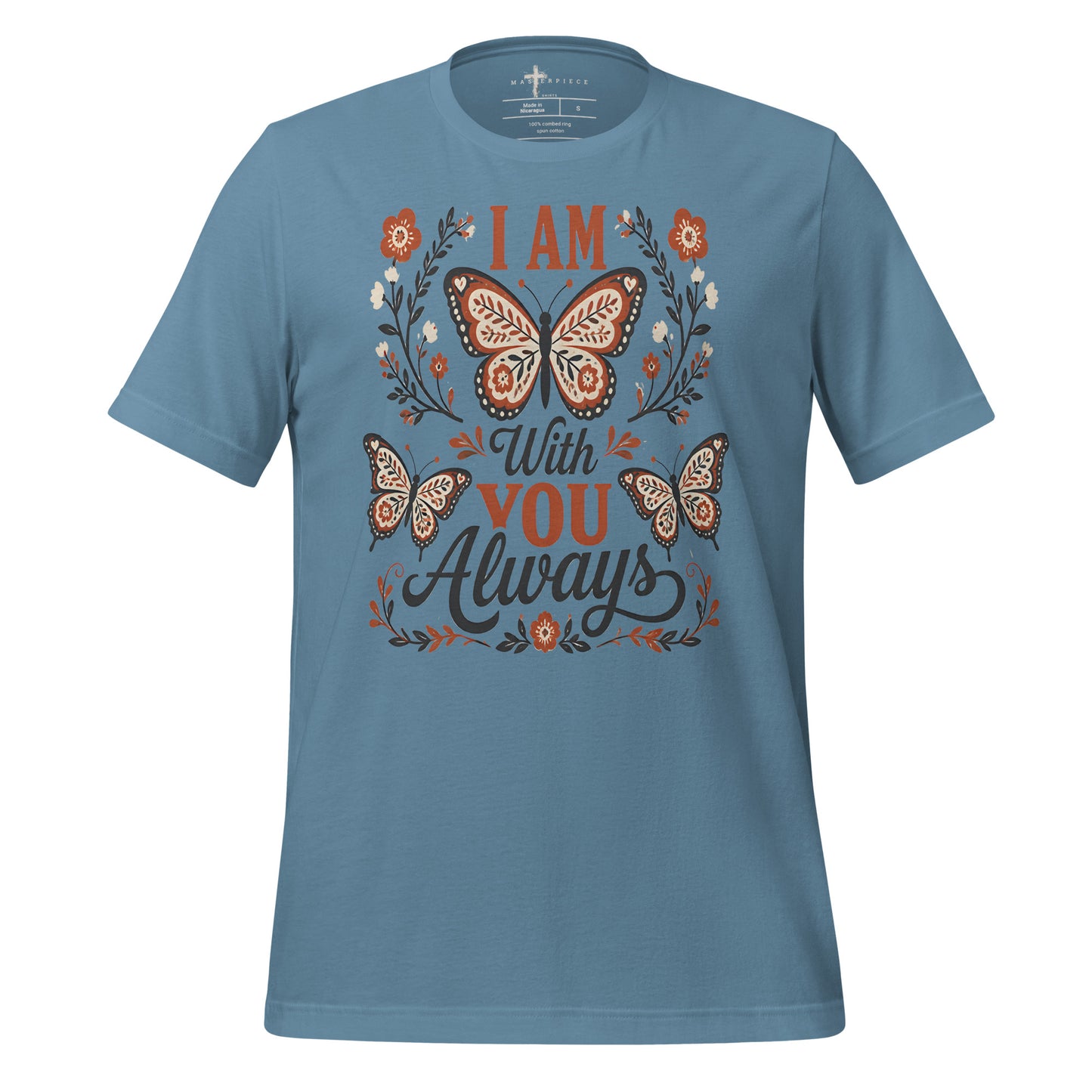 I am with you always Butterfly - Blue - MasterPiece Shirts