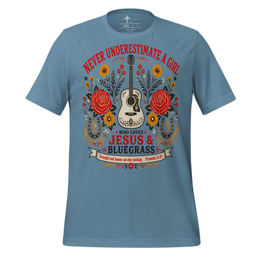 Girl Loves Jesus Bluegrass - Blue - MasterPiece Shirts