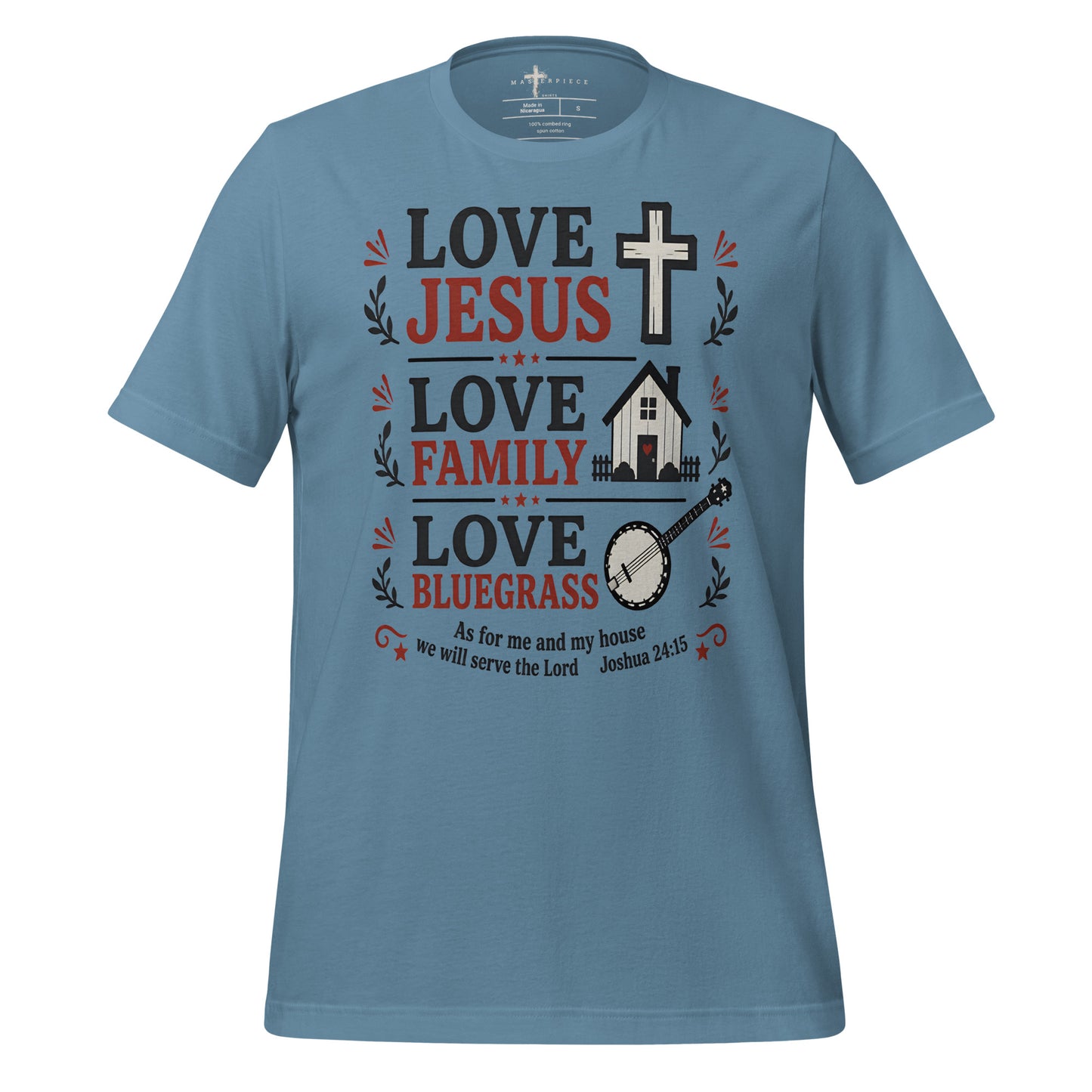 Love Jesus Love Bluegrass - Blue - MasterPiece Shirts