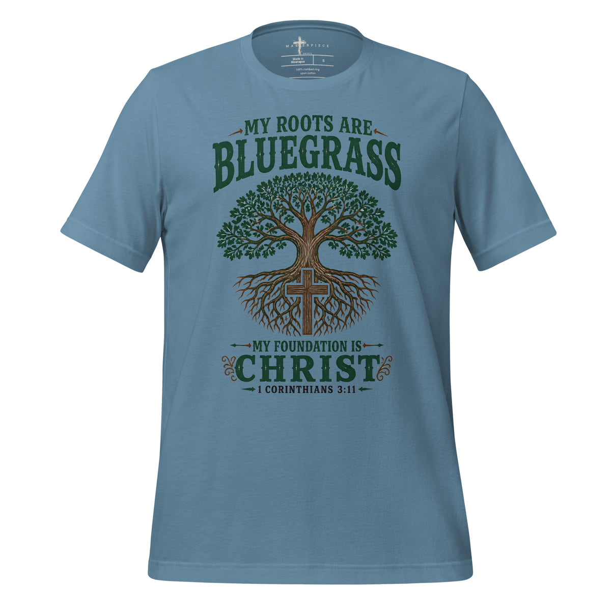 Bluegrass Roots in Christ - Blue - MasterPiece Shirts