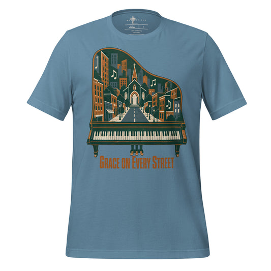 Grace Street Piano - Blue - MasterPiece Shirts