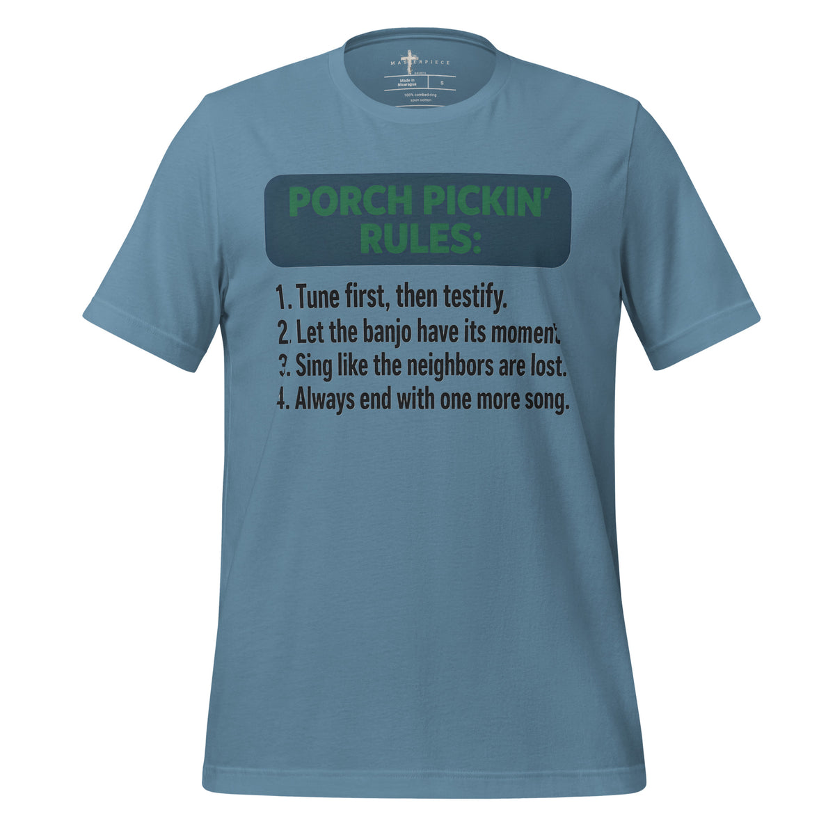 Porch Pickin Rules - Blue - MasterPiece Shirts